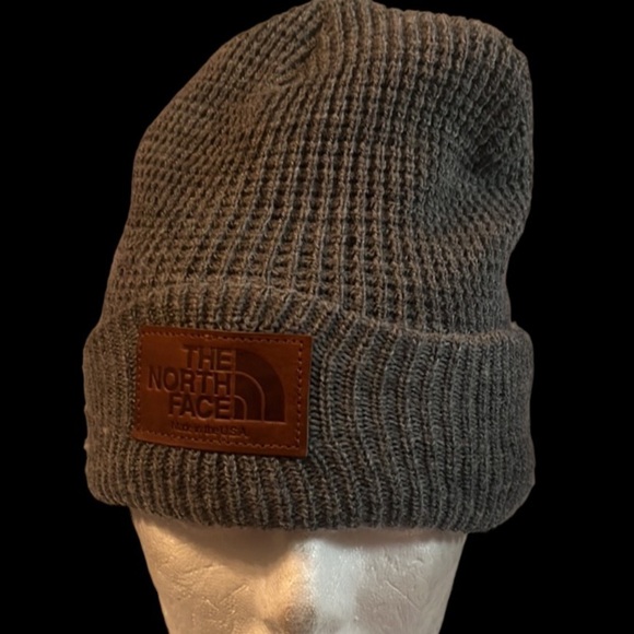 The North Face Unisex Ski Beanie Hat Grey Stretch Winter - Picture 3 of 8